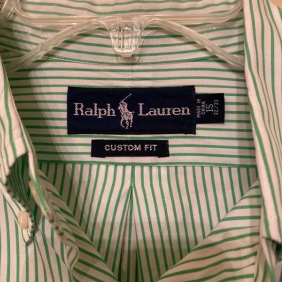 2 Ralph Lauren Custom Fit Dress Shirts 2 Shirt Bundle 15 32/33 - Picture 8 of 11